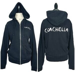 H&M x Coachella | Women | Black Cozy Casual Music Festival Hoodie | Size Small